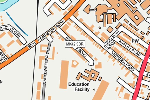 MK42 9DR map - OS OpenMap – Local (Ordnance Survey)