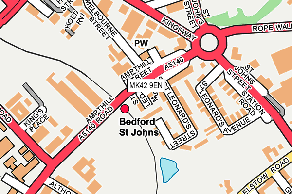 MK42 9EN map - OS OpenMap – Local (Ordnance Survey)