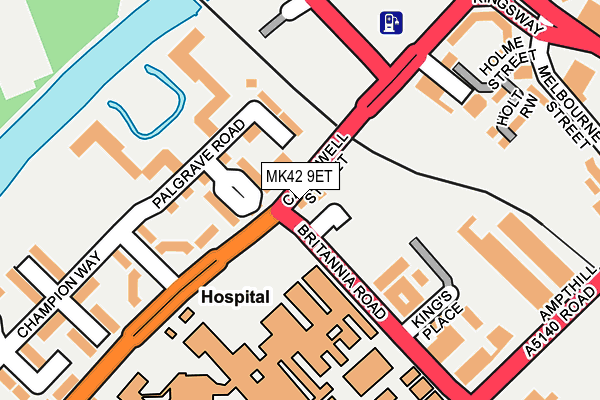 MK42 9ET map - OS OpenMap – Local (Ordnance Survey)