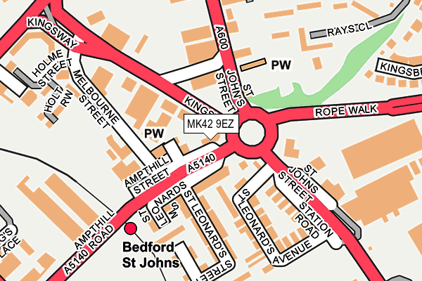 MK42 9EZ map - OS OpenMap – Local (Ordnance Survey)