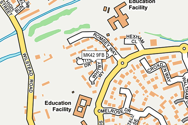 MK42 9FB map - OS OpenMap – Local (Ordnance Survey)