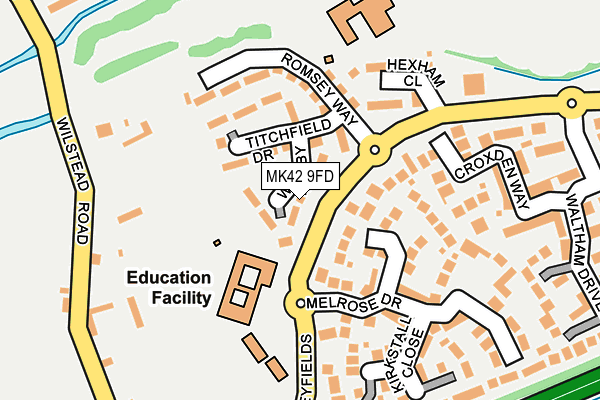 MK42 9FD map - OS OpenMap – Local (Ordnance Survey)