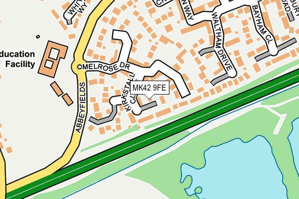 MK42 9FE map - OS OpenMap – Local (Ordnance Survey)