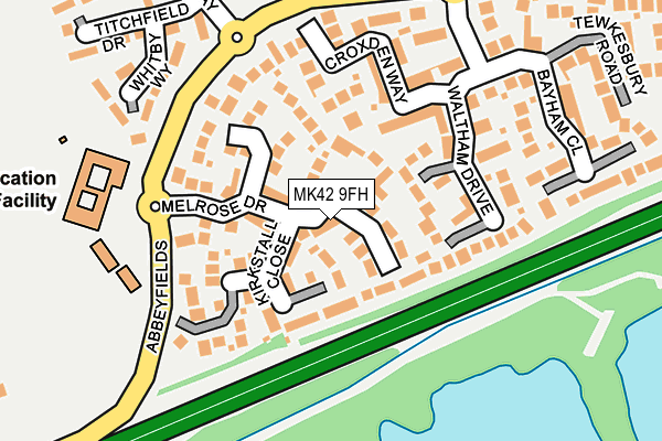 MK42 9FH map - OS OpenMap – Local (Ordnance Survey)