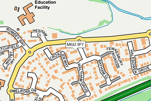 MK42 9FY map - OS OpenMap – Local (Ordnance Survey)