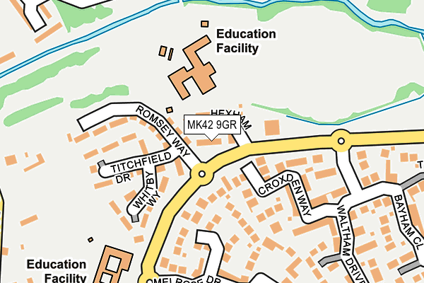 MK42 9GR map - OS OpenMap – Local (Ordnance Survey)
