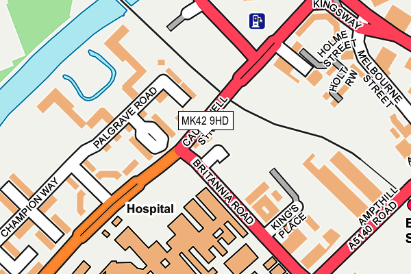 MK42 9HD map - OS OpenMap – Local (Ordnance Survey)