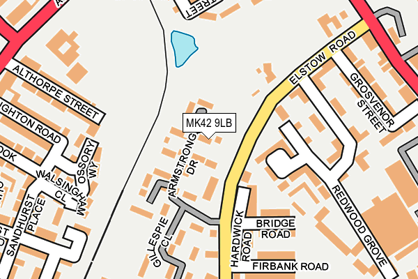 MK42 9LB map - OS OpenMap – Local (Ordnance Survey)