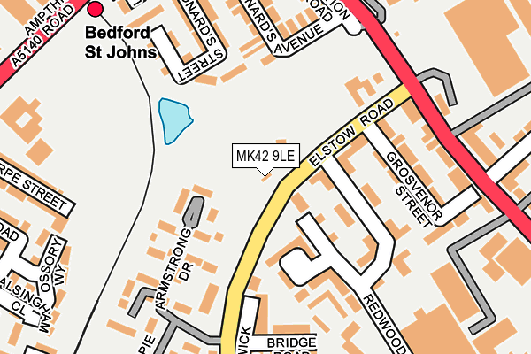 MK42 9LE map - OS OpenMap – Local (Ordnance Survey)