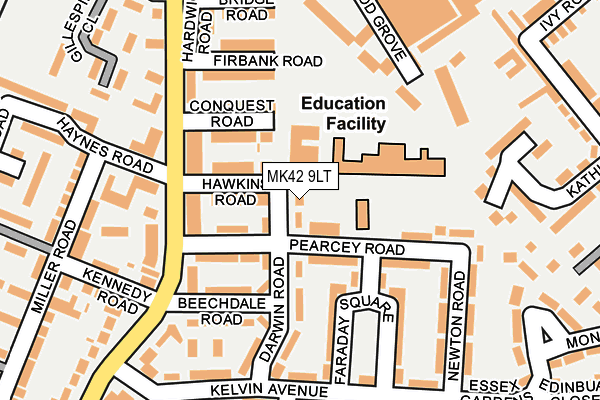 MK42 9LT map - OS OpenMap – Local (Ordnance Survey)