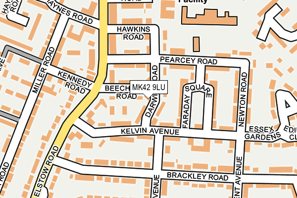 MK42 9LU map - OS OpenMap – Local (Ordnance Survey)