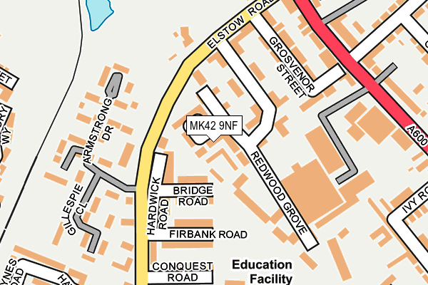 MK42 9NF map - OS OpenMap – Local (Ordnance Survey)