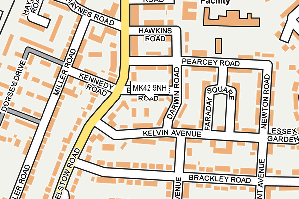 MK42 9NH map - OS OpenMap – Local (Ordnance Survey)