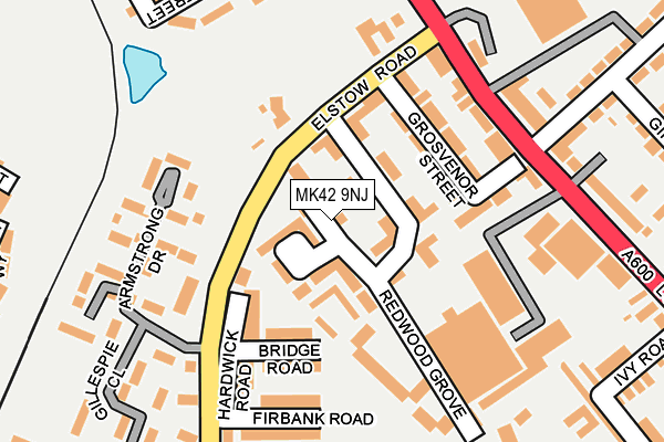 MK42 9NJ map - OS OpenMap – Local (Ordnance Survey)