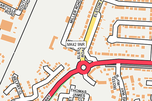 MK42 9NR map - OS OpenMap – Local (Ordnance Survey)