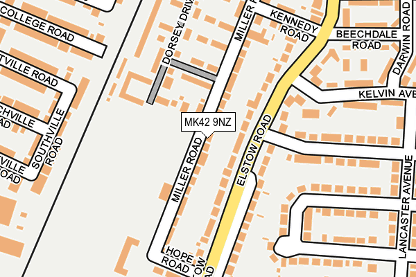 MK42 9NZ map - OS OpenMap – Local (Ordnance Survey)