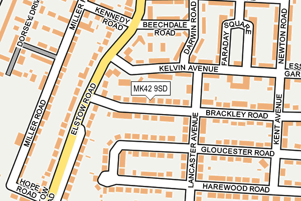 MK42 9SD map - OS OpenMap – Local (Ordnance Survey)