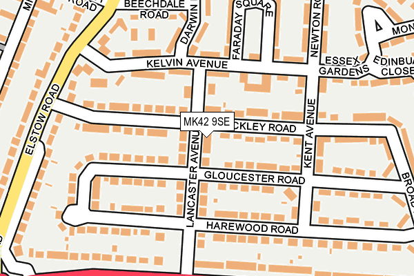 MK42 9SE map - OS OpenMap – Local (Ordnance Survey)