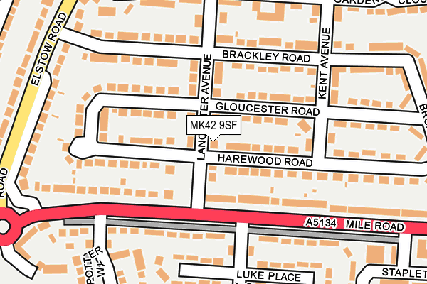 MK42 9SF map - OS OpenMap – Local (Ordnance Survey)