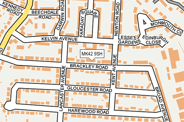 MK42 9SH map - OS OpenMap – Local (Ordnance Survey)