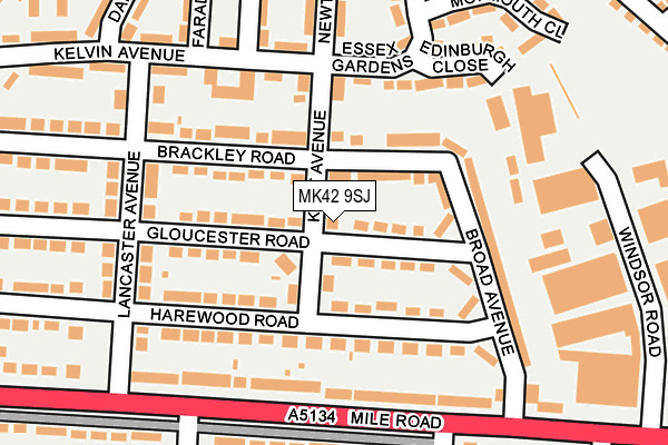 MK42 9SJ map - OS OpenMap – Local (Ordnance Survey)