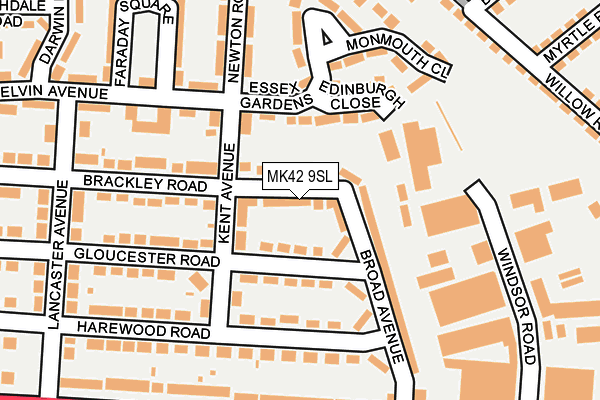 MK42 9SL map - OS OpenMap – Local (Ordnance Survey)