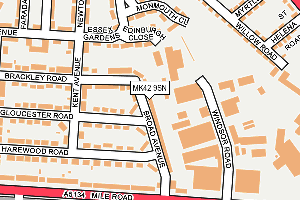 MK42 9SN map - OS OpenMap – Local (Ordnance Survey)