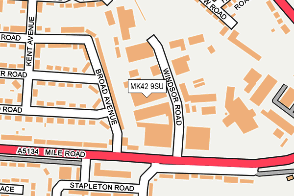 MK42 9SU map - OS OpenMap – Local (Ordnance Survey)