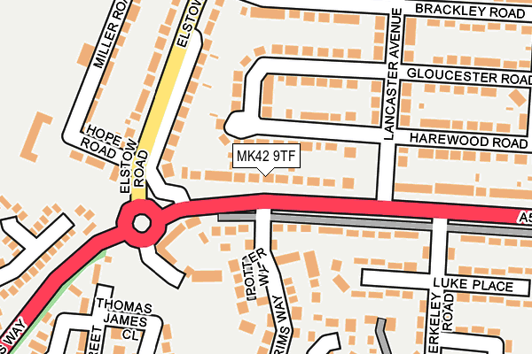 MK42 9TF map - OS OpenMap – Local (Ordnance Survey)