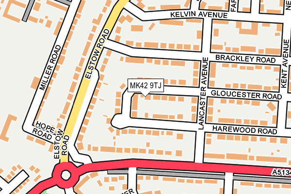 MK42 9TJ map - OS OpenMap – Local (Ordnance Survey)