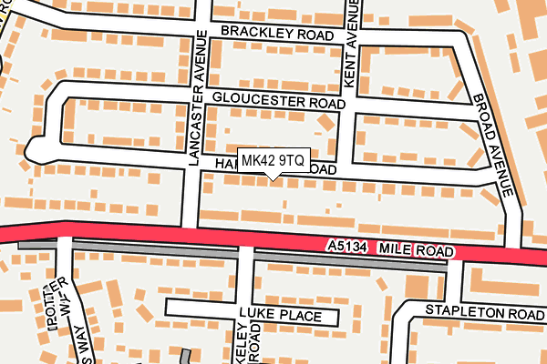 MK42 9TQ map - OS OpenMap – Local (Ordnance Survey)