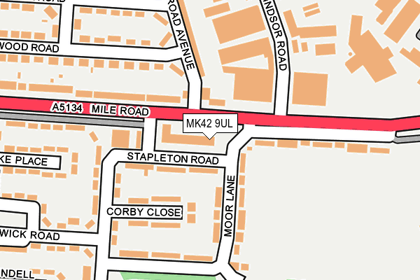 MK42 9UL map - OS OpenMap – Local (Ordnance Survey)