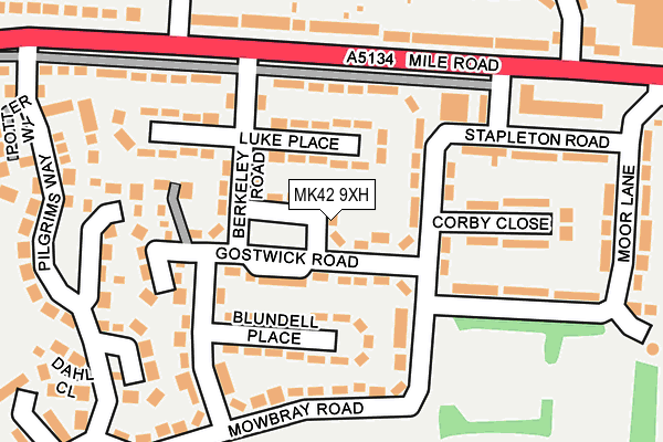 MK42 9XH map - OS OpenMap – Local (Ordnance Survey)