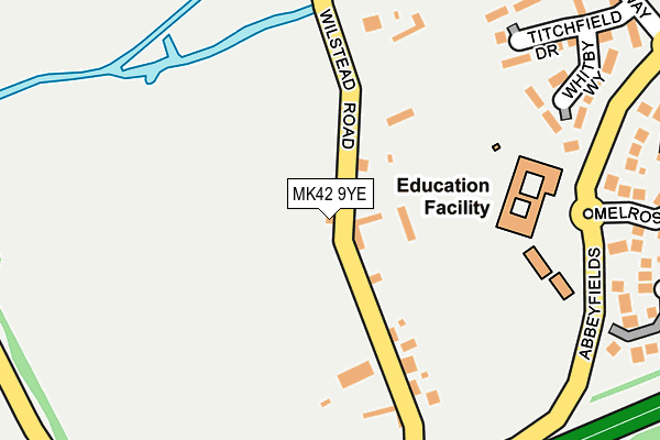 MK42 9YE map - OS OpenMap – Local (Ordnance Survey)