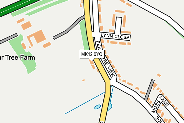 MK42 9YQ map - OS OpenMap – Local (Ordnance Survey)