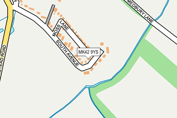 MK42 9YS map - OS OpenMap – Local (Ordnance Survey)