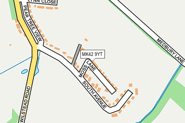 MK42 9YT map - OS OpenMap – Local (Ordnance Survey)