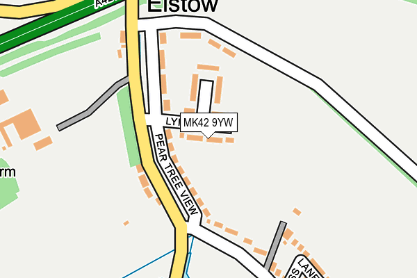 MK42 9YW map - OS OpenMap – Local (Ordnance Survey)