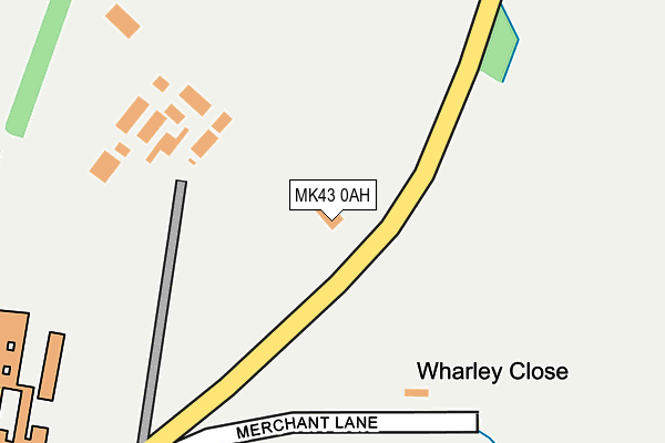 MK43 0AH map - OS OpenMap – Local (Ordnance Survey)