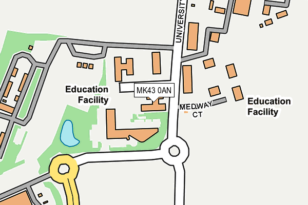 MK43 0AN map - OS OpenMap – Local (Ordnance Survey)