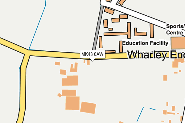 MK43 0AW map - OS OpenMap – Local (Ordnance Survey)