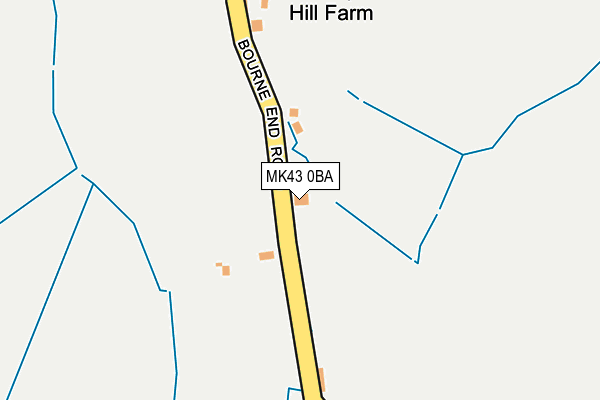 MK43 0BA map - OS OpenMap – Local (Ordnance Survey)