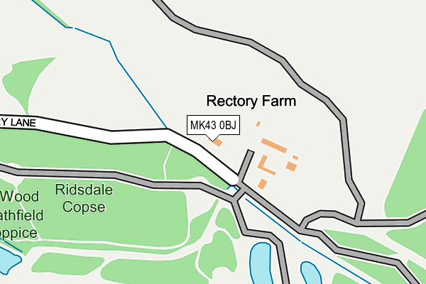 MK43 0BJ map - OS OpenMap – Local (Ordnance Survey)