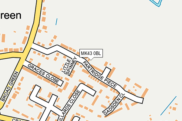 MK43 0BL map - OS OpenMap – Local (Ordnance Survey)