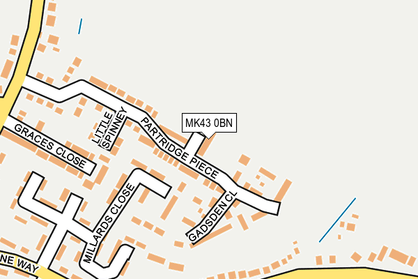 MK43 0BN map - OS OpenMap – Local (Ordnance Survey)