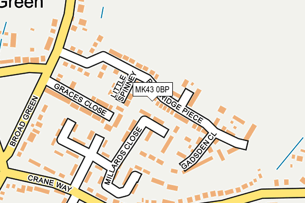 MK43 0BP map - OS OpenMap – Local (Ordnance Survey)