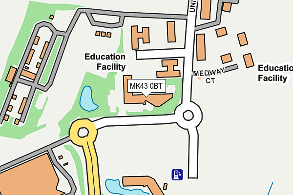 MK43 0BT map - OS OpenMap – Local (Ordnance Survey)