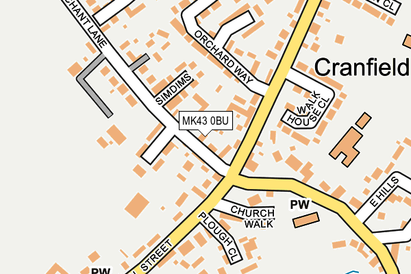 MK43 0BU map - OS OpenMap – Local (Ordnance Survey)