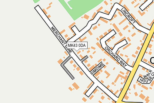 MK43 0DA map - OS OpenMap – Local (Ordnance Survey)