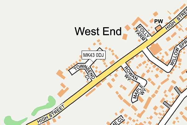 MK43 0DJ map - OS OpenMap – Local (Ordnance Survey)